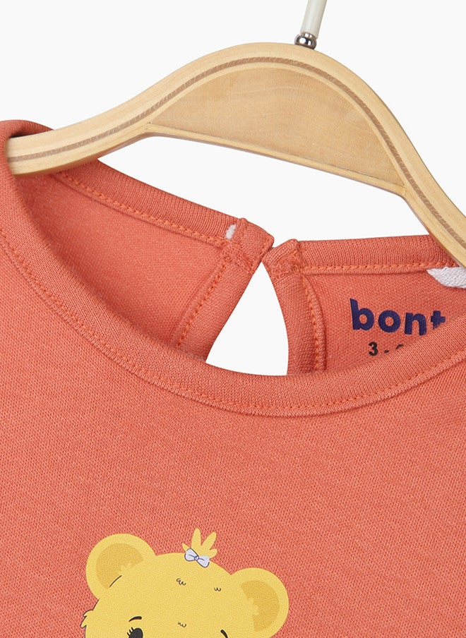 BONTOTS Infant Girls Happy Camper Printed Organic Cotton Dress - Image 4